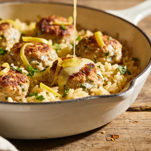 Greek Chicken Meatballs with Lemon Orzo: Bright, Juicy Weeknight Win