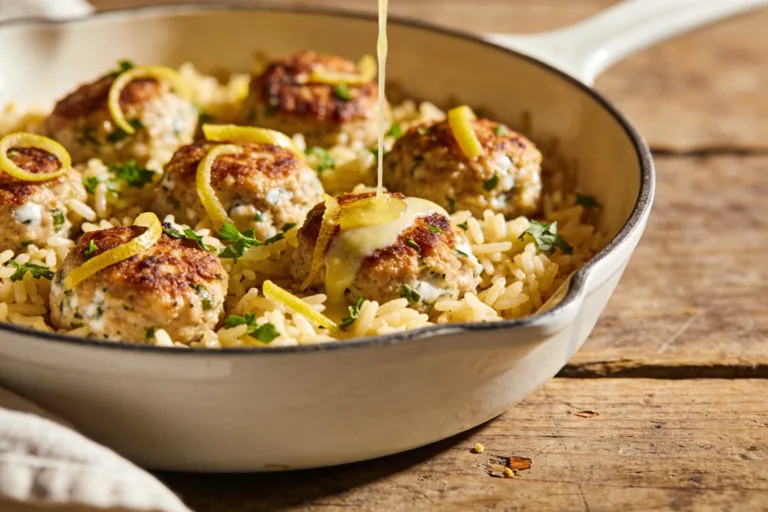 Greek Chicken Meatballs with Lemon Orzo: Bright, Juicy Weeknight Win