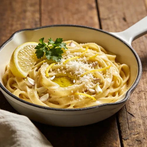 Easy One Pot Lemon Garlic Parmesan Pasta That Wows