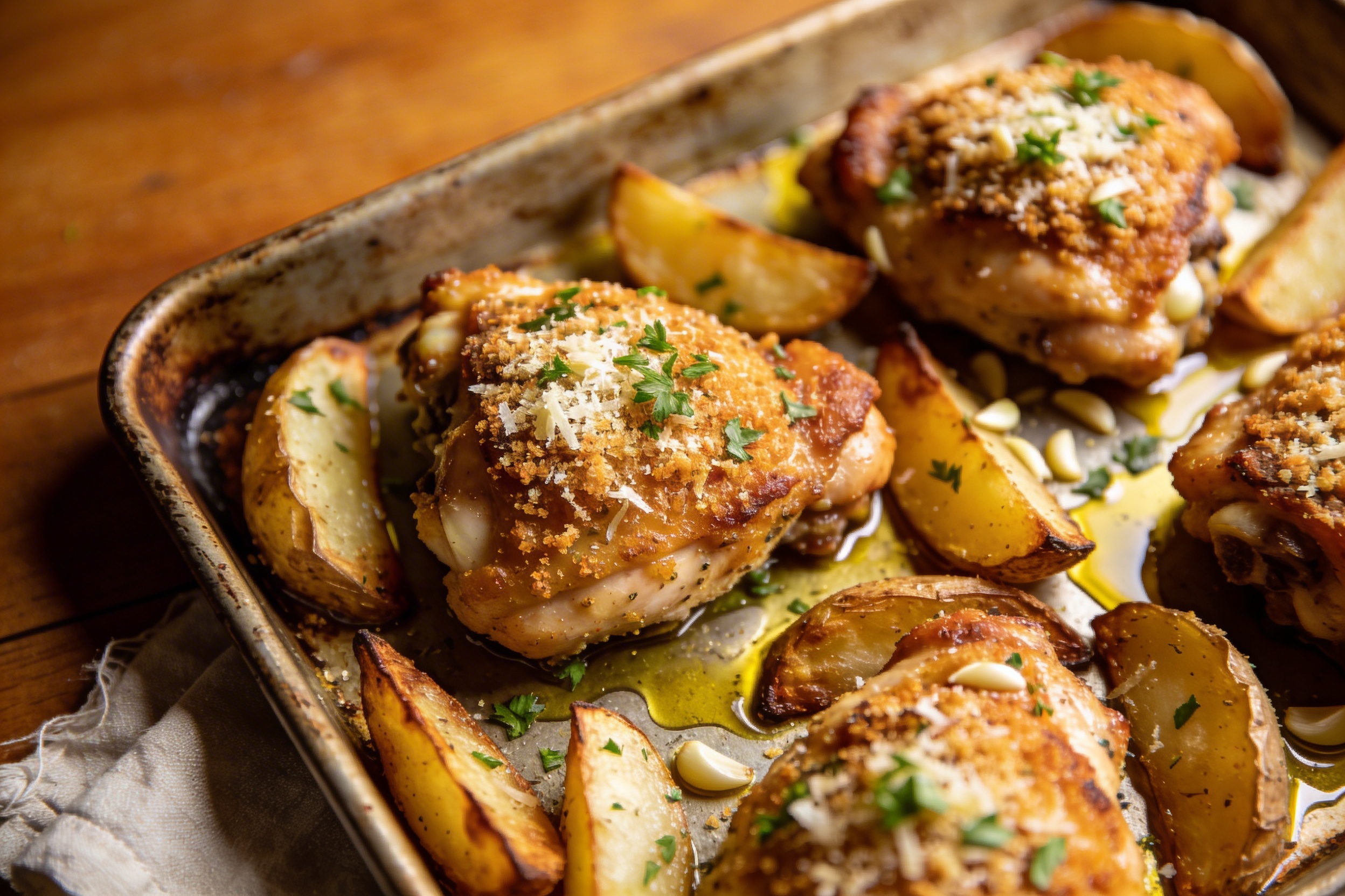 Garlic Parmesan Chicken and Potatoes (One-Pan Dinner): Weeknight Winner