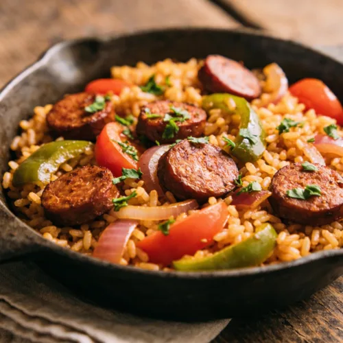 Cajun Sausage and Rice Skillet (Quick, Flavorful & Easy): Weeknight Win