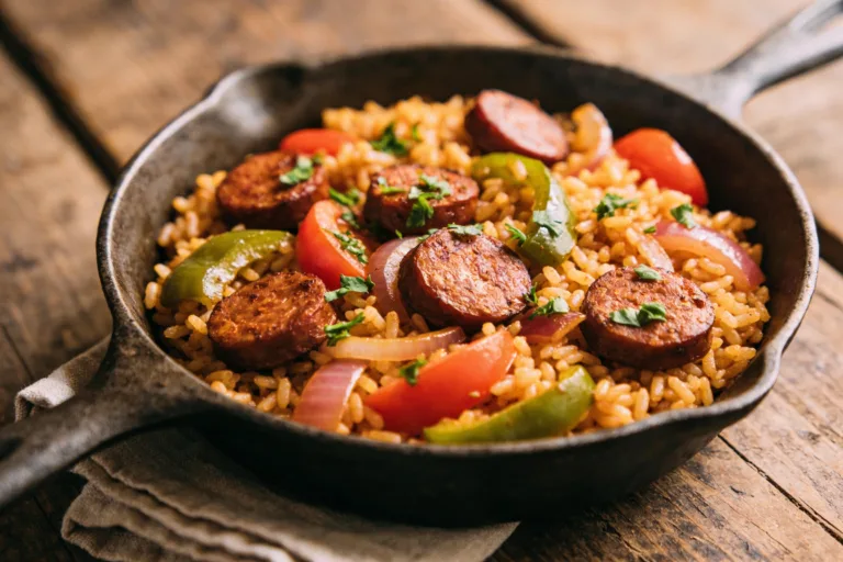 Cajun Sausage and Rice Skillet (Quick, Flavorful & Easy): Weeknight Win