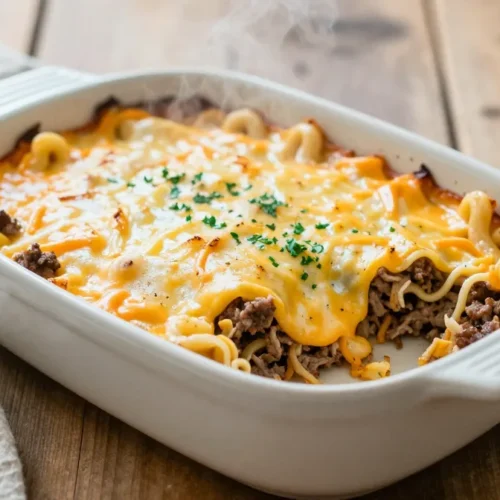 Cheesy Beef and Noodle Casserole: Cozy Weeknight Win