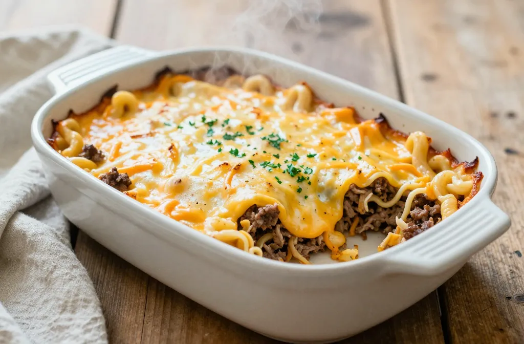 Cheesy Beef and Noodle Casserole: Cozy Weeknight Win
