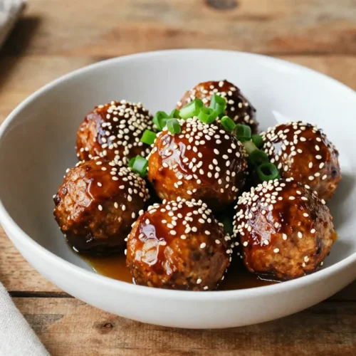 Sesame Ginger Chicken Meatballs: Quick Cozy Nights